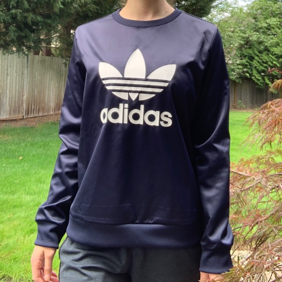 adidas Tops - Adidas navy blue long sleeve top shirt